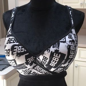 BEBE PUSH UP Logo Sports Bra 3X